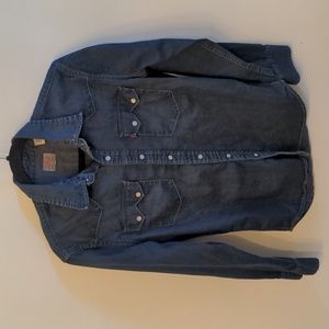 Levi's Western Button Up Collar Shirt with White Pearl Snap Accents